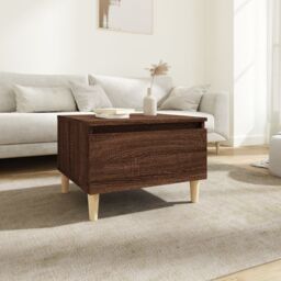 Berkfield Home Side Table Brown Oak 50x46x35 cm Engineered Wood - Size: 50 x 46 x 35 cm - thumbnail 1