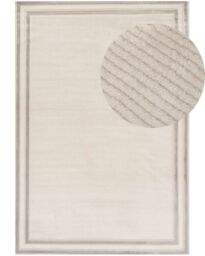 THE RUGS Carmel Bordered Area Rug Runner Soft Pile Living Room Bedroom in Grey - Size: 80 cm x 150 cm - thumbnail 2
