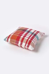 Homescapes Tartan 100% Cotton Falun Cushion Cover in Red - Size: 45 cm x 45 cm - thumbnail 3