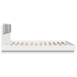 Berkfield Home Bed Frame without Mattress White 200x200cm - Size: 200x200 cm - thumbnail 5