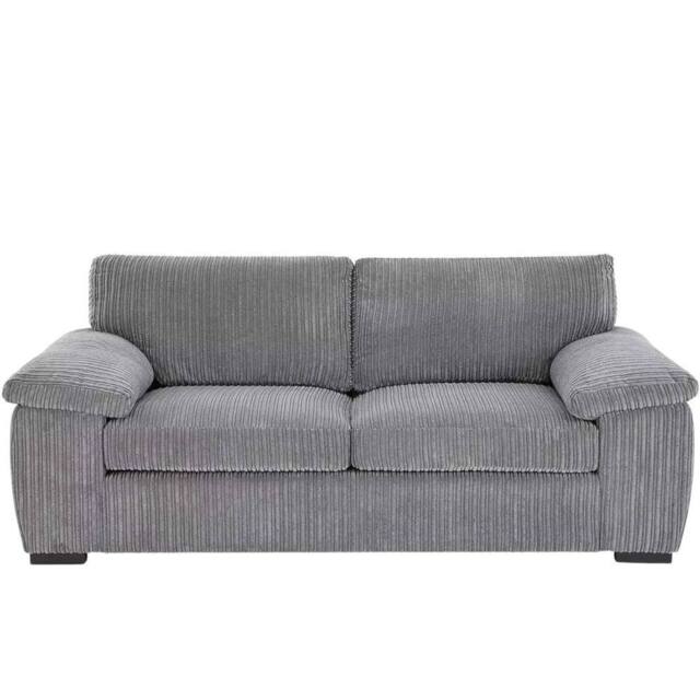 Bliss Furniture Jumbo Cord Fabric 2 Seater Sofa for Small Spaces in Grey - Size: 2 Person - image 1