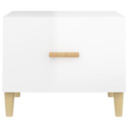 Berkfield Home Coffee Table High Gloss White 50x50x40 cm Engineered Wood - Size: 50 x 50 x 40 cm - thumbnail 6
