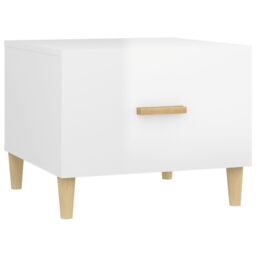 Berkfield Home Coffee Table High Gloss White 50x50x40 cm Engineered Wood - Size: 50 x 50 x 40 cm - thumbnail 2