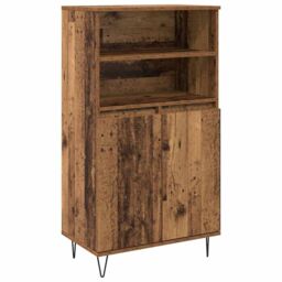Berkfield Home Highboard with Shelf with Storage with Door Brown Engineered wood - thumbnail 2