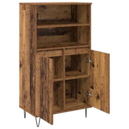 Berkfield Home Highboard with Shelf with Storage with Door Brown Engineered wood - thumbnail 5