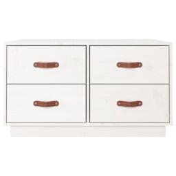 Berkfield Home Coffee Table White 80x80x45 cm Solid Wood Pine - Size: 80 x 80 x 45 cm - thumbnail 6