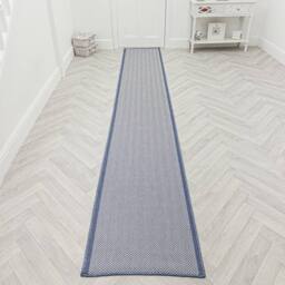 runrug Carpet Runner Rug - Indoor/Outdoor, Reversible, 2mm - 'Illusion' in Blue - Size: 60 cm x 390 cm - thumbnail 5