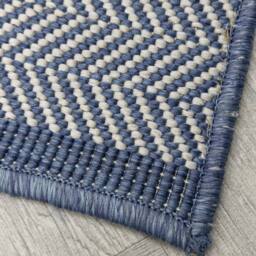 runrug Carpet Runner Rug - Indoor/Outdoor, Reversible, 2mm - 'Illusion' in Blue - Size: 60 cm x 390 cm - thumbnail 4