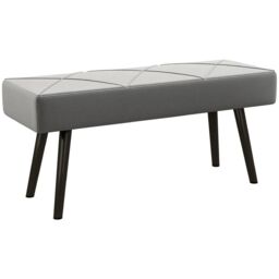 EONLION Upholstered End of Bed Bench with Steel Legs, Grey - thumbnail 4
