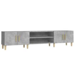Berkfield Home TV Cabinet Concrete Grey 180x31.5x40 cm Engineered Wood - thumbnail 3