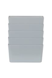 Wham Plastic Studio Basket 6.01 Rectangular in Grey - thumbnail 3