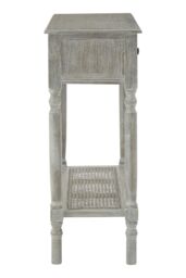 Orsina Rectangular Console Table With 2 Drawers for Hallway, Pine Wood Hallway Table for Home Décor, Wood Table with 2 Drawers for Office in Grey - thumbnail 3