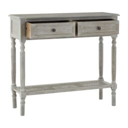 Orsina Rectangular Console Table With 2 Drawers for Hallway, Pine Wood Hallway Table for Home Décor, Wood Table with 2 Drawers for Office in Grey - thumbnail 5