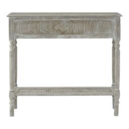 Orsina Rectangular Console Table With 2 Drawers for Hallway, Pine Wood Hallway Table for Home Décor, Wood Table with 2 Drawers for Office in Grey - thumbnail 4