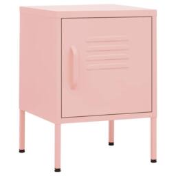 Berkfield Home Nightstand Pink 35x35x51 cm Steel - Size: 35 x 35 x 51 cm - thumbnail 1