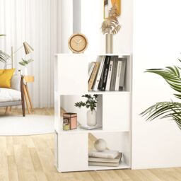 Berkfield Home Book Cabinet Room Divider White 60x24x94 cm Engineered Wood - Size: 60 x 24 x 94 cm - thumbnail 1