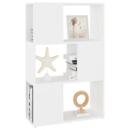 Berkfield Home Book Cabinet Room Divider White 60x24x94 cm Engineered Wood - Size: 60 x 24 x 94 cm - thumbnail 4