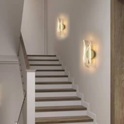 Goeco Indoor LED Wall Light, 16 W Modern Tri-Colour Wall Light, Gold - thumbnail 7