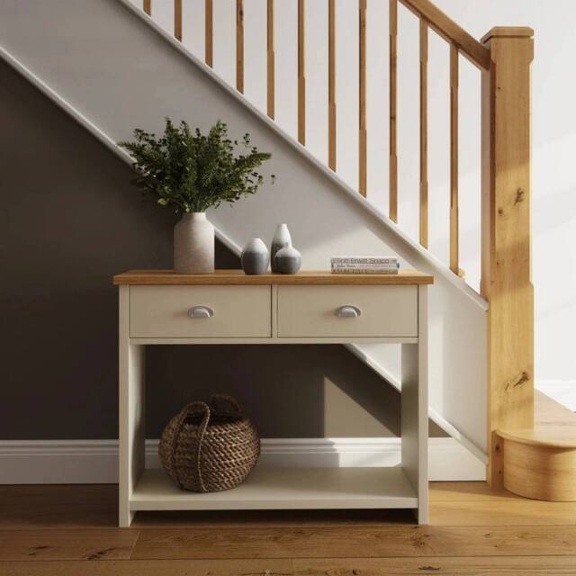 FORGEVIO Console Table Storage 2 Drawers Entryway Living Bedroom - image 1
