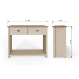 FORGEVIO Console Table Storage 2 Drawers Entryway Living Bedroom - thumbnail 2