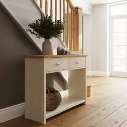 FORGEVIO Console Table Storage 2 Drawers Entryway Living Bedroom - thumbnail 5