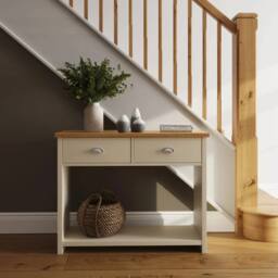 FORGEVIO Console Table Storage 2 Drawers Entryway Living Bedroom - thumbnail 1