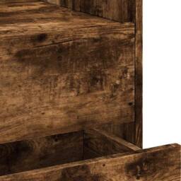 Berkfield Home Decorative Bedside Cabinet Smoked Oak 45x50x50 cm Engineered Wood in Brown - Size: 45 x 50 x 50 cm - thumbnail 9