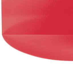 Wyld and Coco Red Round Geometric Iron Side Table with Open Side and Built-In Shelf - thumbnail 6