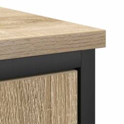Berkfield Home Modern 2 Piece Bathroom Furniture Set Sonoma Oak Engineered Wood in Cream - thumbnail 9