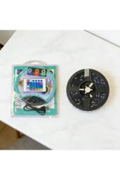 KDMD 5m USB RGB LED Strip Waterproof Adhesive with IR Remote in Black - thumbnail 3