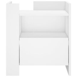 Berkfield Home Bedside Cabinet White 45x50x50 cm Engineered Wood - Size: 45 x 50 x 50 cm - thumbnail 4