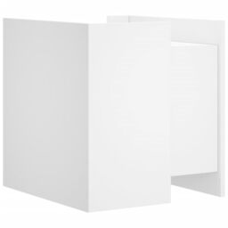 Berkfield Home Bedside Cabinet White 45x50x50 cm Engineered Wood - Size: 45 x 50 x 50 cm - thumbnail 6