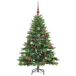 Berkfield Home Artificial Christmas Tree with 150 LEDs Green 150 cm PE & PVC - thumbnail 6
