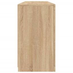 Berkfield Home Sideboard with LED Lights Sonoma Oak 163x37x67 cm in Light Tan - Size: 163 x 37 x 67 cm - thumbnail 7