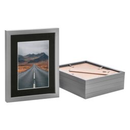 "Nicola Spring Photo Frames with 5"" x 7"" Mount - 8"" x 10"" - Ivory Mount - Pack of 5 in Grey" - thumbnail 1
