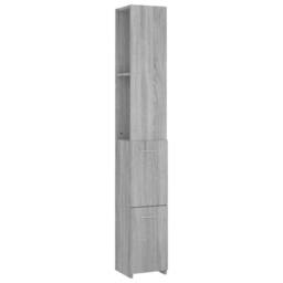 Berkfield Home Bathroom Cabinet Grey Sonoma 25x26.5x170 cm Engineered Wood