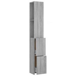 Berkfield Home Bathroom Cabinet Grey Sonoma 25x26.5x170 cm Engineered Wood - thumbnail 7