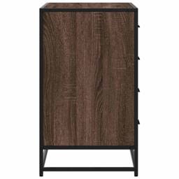 Berkfield Home Drawer Cabinet Brown Oak 70x41x70 cm Engineered Wood - Size: 70 x 41 x 70 cm - thumbnail 6