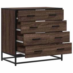 Berkfield Home Drawer Cabinet Brown Oak 70x41x70 cm Engineered Wood - Size: 70 x 41 x 70 cm - thumbnail 5