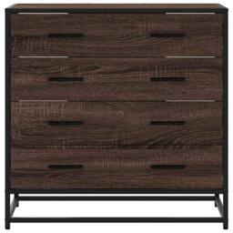 Berkfield Home Drawer Cabinet Brown Oak 70x41x70 cm Engineered Wood - Size: 70 x 41 x 70 cm - thumbnail 4