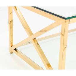 Cheshire Monaco Coffee Table in Glass & Gold - thumbnail 5