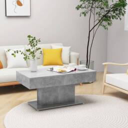 Berkfield Home Durable Coffee Table Concrete Grey 96x50x45 cm Engineered Wood - Size: 96 x 50 x 45 cm - thumbnail 2