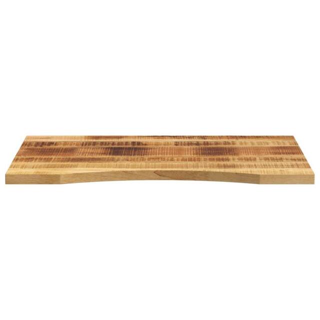 Berkfield Home Beautiful Desk Top with Curve 90x60x2.5 cm Solid Wood Rough Mango in Brown - image 1