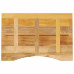 Berkfield Home Beautiful Desk Top with Curve 90x60x2.5 cm Solid Wood Rough Mango in Brown - thumbnail 5