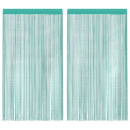 Berkfield Home String Curtains 2 pcs Turquoise 140x250 cm - thumbnail 2