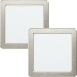 Loops 2 PACK Wall / Ceiling Flush Downlight Satin Nickel Spotlight 10.5W LED in Metallics