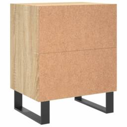 Berkfield Home Bedside Cabinets 2 pcs Sonoma Oak 40x30x50 cm Engineered Wood in Brown - Size: 40 x 30 x 50 cm - thumbnail 7