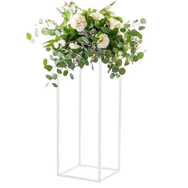 Garden Sanctuary Metal Flower Stand Wedding Centrepieces in White - image 1