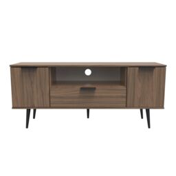 Ready Assembled 2 U Fuji 2 Door 1 Drawer Wide TV Unit (Ready Assembled) in Walnut - thumbnail 1