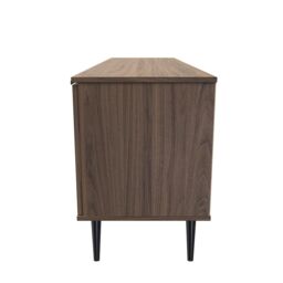 Ready Assembled 2 U Fuji 2 Door 1 Drawer Wide TV Unit (Ready Assembled) in Walnut - thumbnail 2
